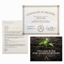 African Ancestry PatriClan Test Kit Results Certificate