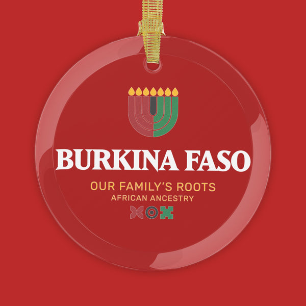 Burkina Faso Glass Ornament