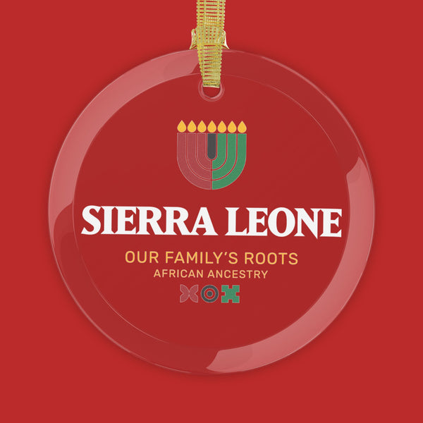 Sierra Leone Glass Ornament