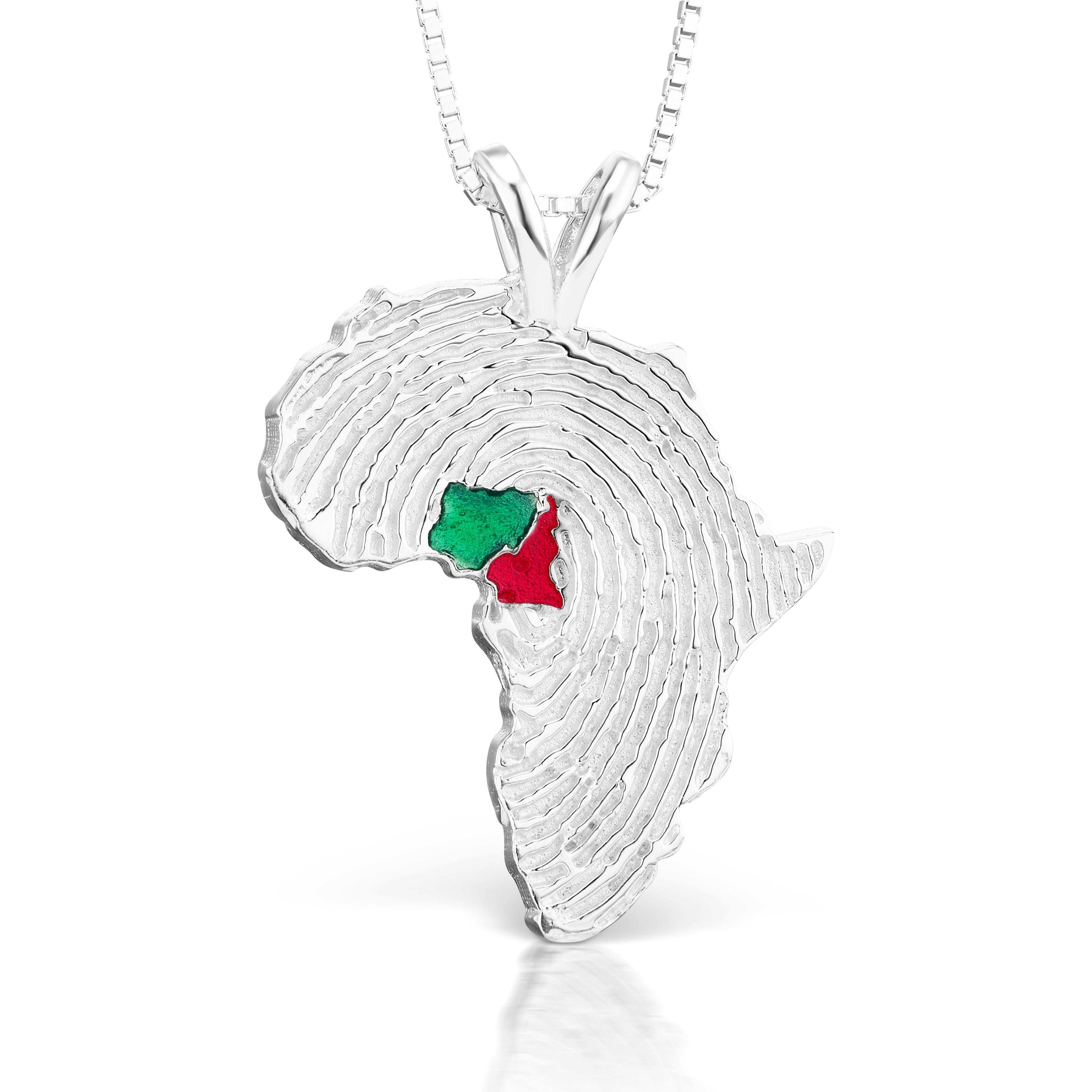 Sterling Silver Africa Outline – JewlOn